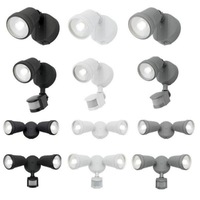Otto LED Flood Light /2Lt w/ Sensor or No Sensor in Black/White/Silver
