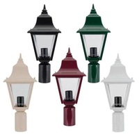Paris 15187 Post Top Light in Beige/Black/Burgundy/Green/White