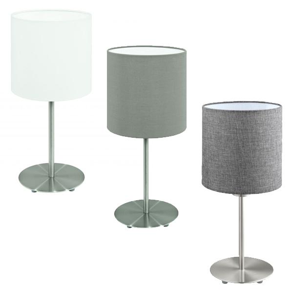 Pasteri Table Lamp 1Lt in White, Taupe or Grey