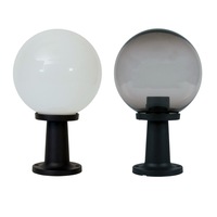 Polymount Outdoor Pillar Mount in Black Base w/ Opal or Smoke Glass