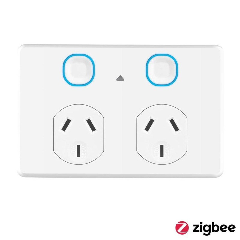 Buy Power Point Switch (Zigbee) Double/Quad in White or Matt Black MyDeal