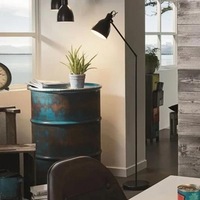 Priddy Modern Adjustable Floor Lamp in Black