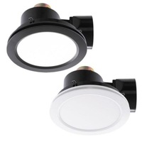 Revoline 290 Bathroom Exhaust Fan with CCT LED Light in Black/White