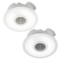 Skyline T5 Round Exhaust Fan with Light in Silver or White/Cream