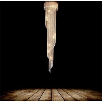 Spiral Crystal Chandelier 12Lt E14 in Gold Superlux Lighting - CRI-SPIR-2M
