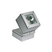 Square Tiltable Flood Light 12w IP55 in Silver Superlux Lighting - LLH155-SI