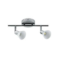 Superlux LED Double Bar Spotlight Chrome Base with a Glass Shade LSLC-B2-CH