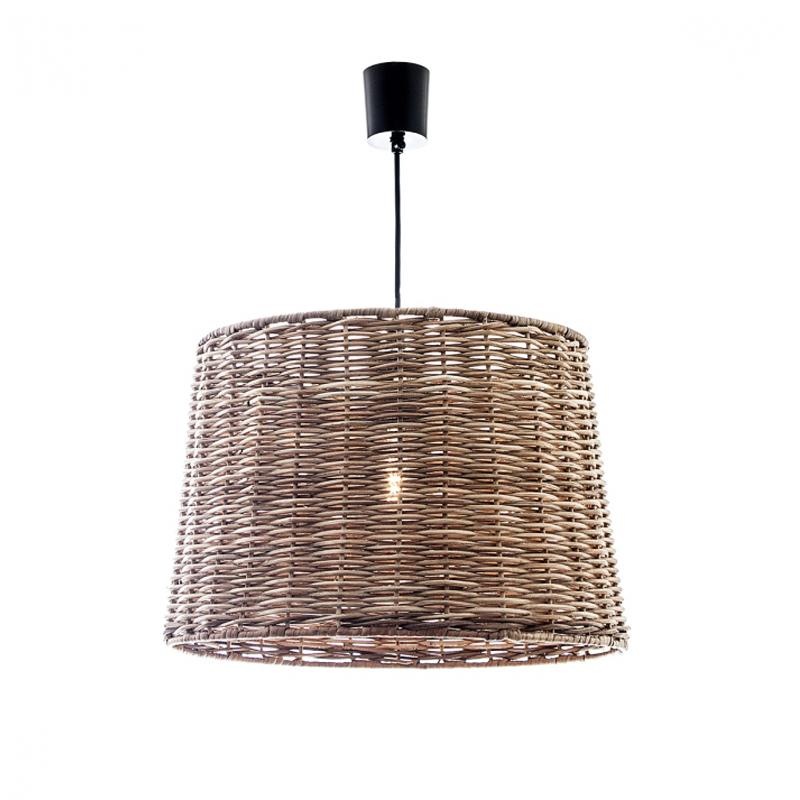 Buy Rattan Wicker Basket Pendant Light in Brown (Small or Large) MyDeal