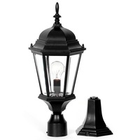 Exterior Lantern Post Top Light in Black