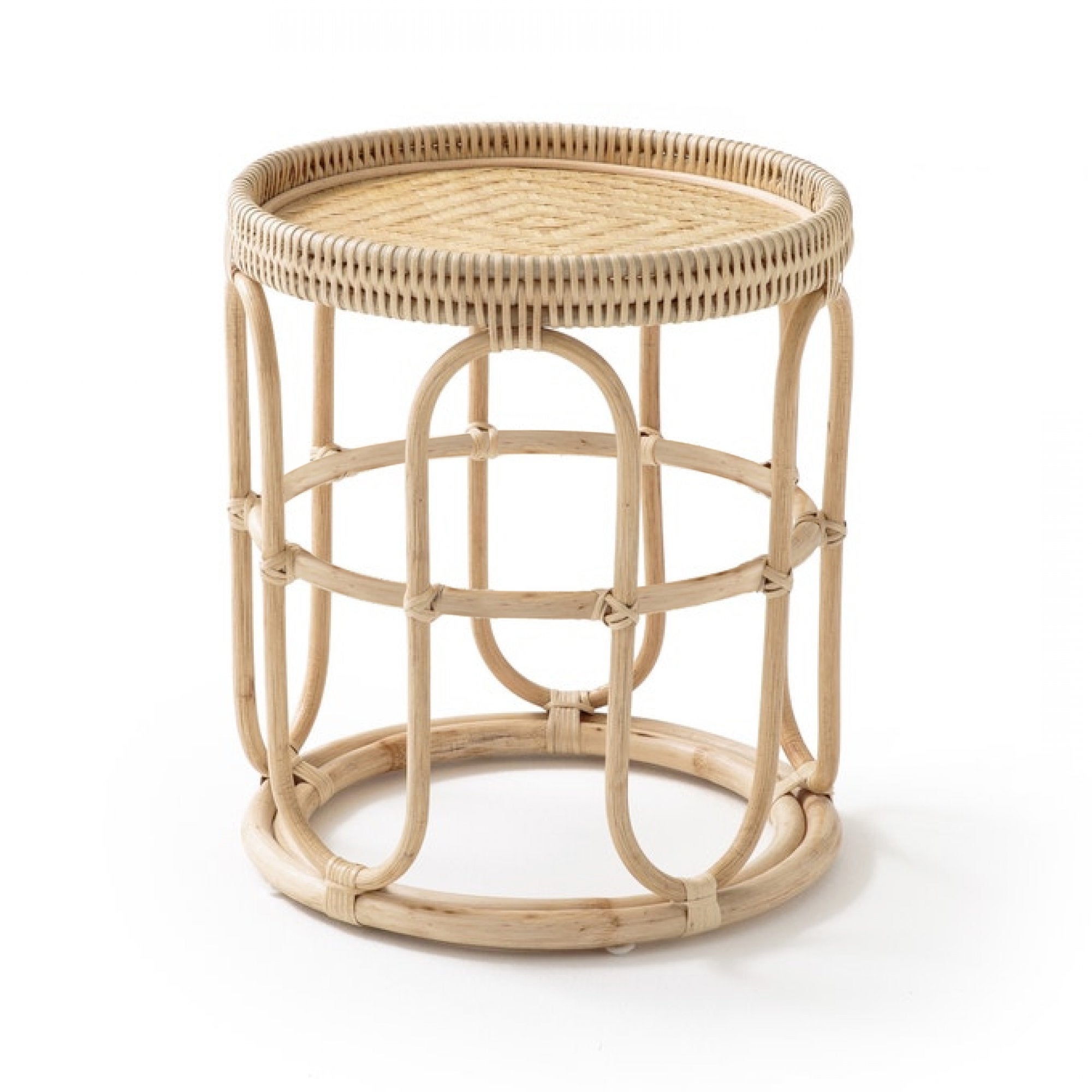 Breeze Viera D45 Natural Rattan Tray Top Side Table Bedside