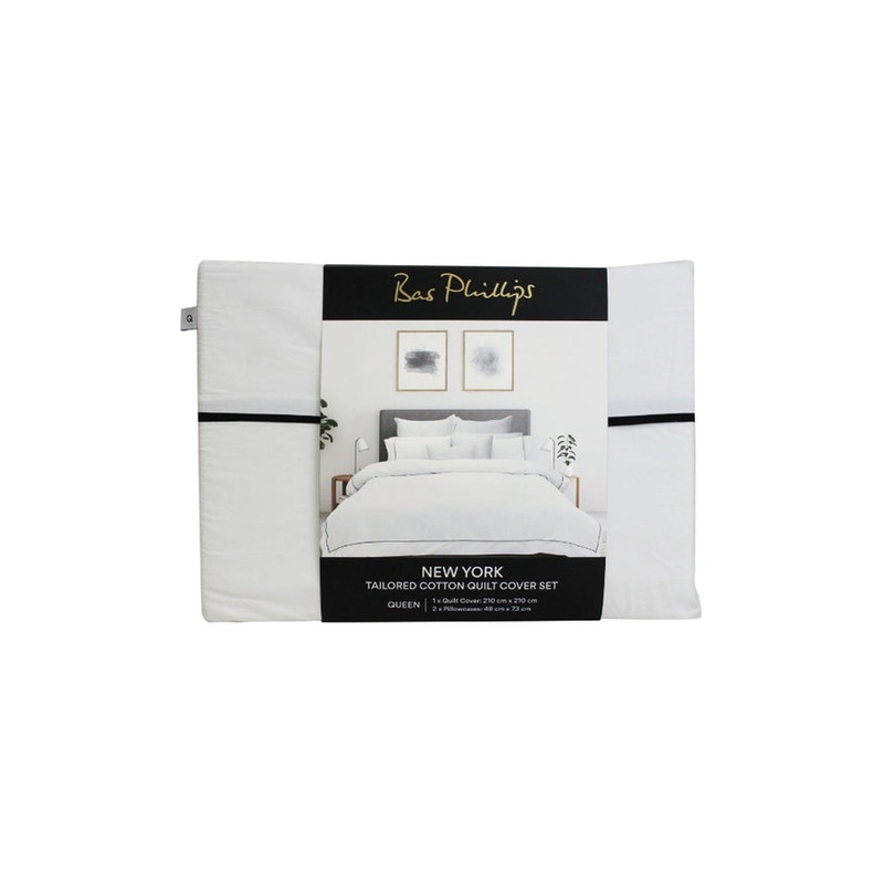 Buy Bas Phillips New York Quilt Cover Set White MyDeal