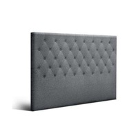 Bed Head Headboard Bedhead Fabric Frame Base CAPPI Grey