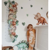 Dinosaur Height Chart Australian Design Hand Painted Peel & Stick, Removable Wall Decal. Nursery, Kids Playroom, Kids Teens Bedroom