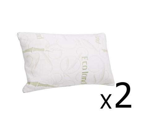 2 x Bamboo Pillow with Memory Foam