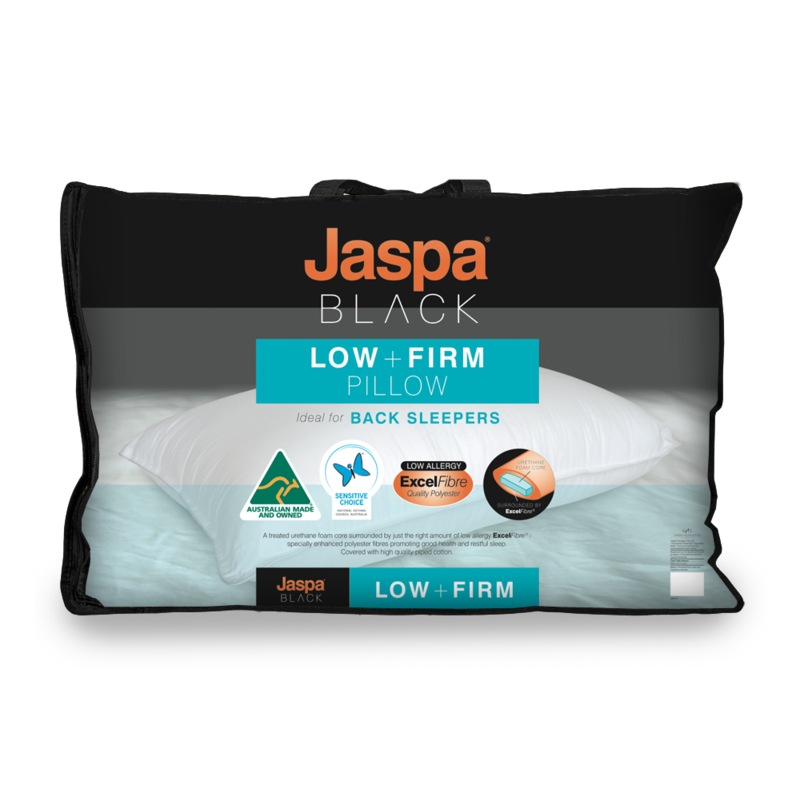 Buy Jaspa Black Low & Firm Pillow MyDeal