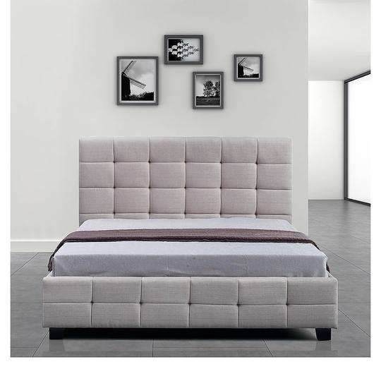Linen Fabric Deluxe Bed Frame - 2 Colours