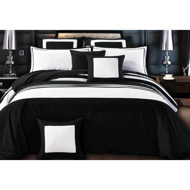 Buy Luxton Rossier Black White Striped Quilt Cover Set MyDeal