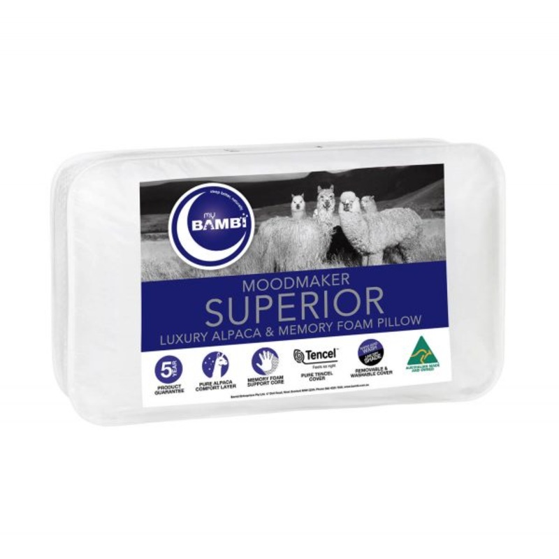 Buy My Bambi Moodmaker Superior Alpaca Memory Foam Pillow MyDeal