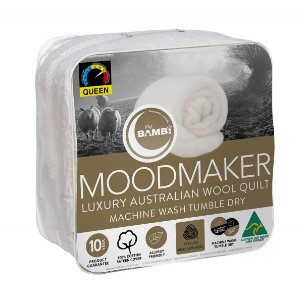 Buy My Bambi MOODMAKER WOOL 300GSM Quilt - LIGHT LOFT - MyDeal