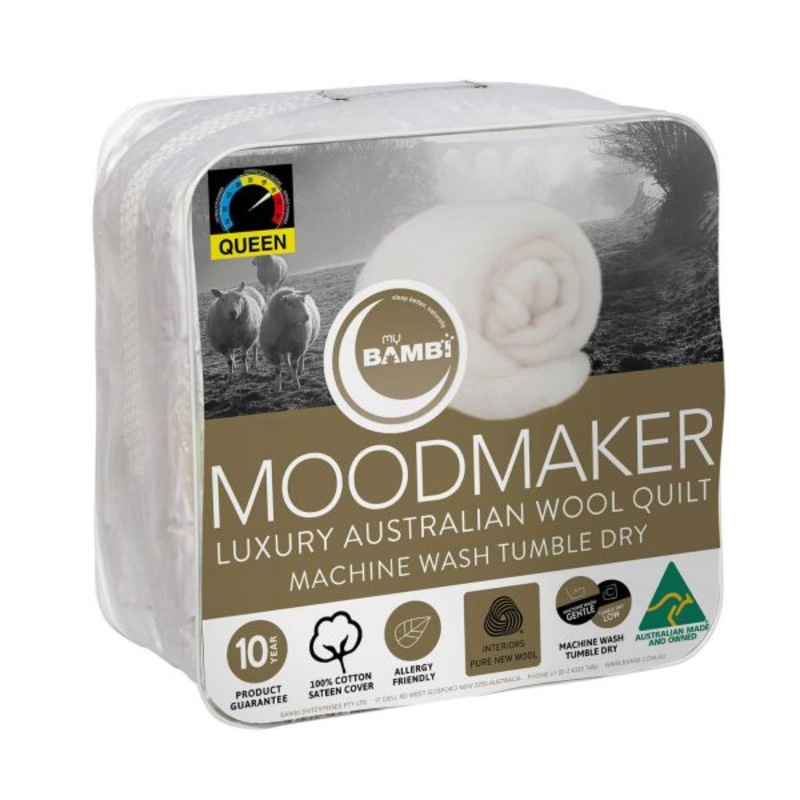 Buy My Bambi MOODMAKER WOOL 300GSM Quilt LIGHT LOFT MyDeal