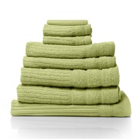 Royal Comfort Eden Cotton 600GSM Luxury Bath Towels Set - 8 PEICE SET - SPEARMINT