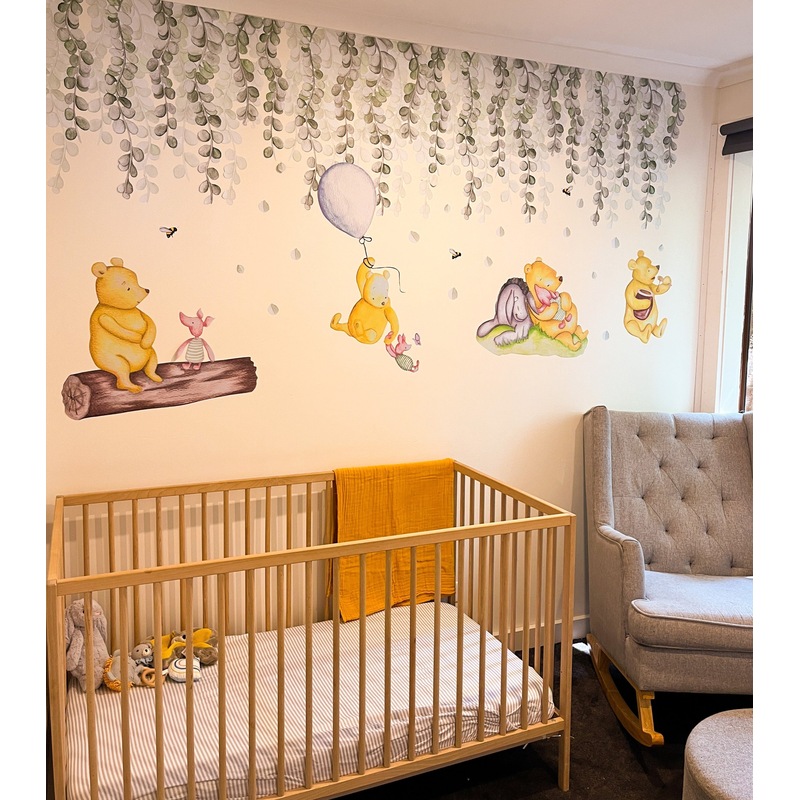 Buy Winnie The Pooh Wall Decals Australian Design Hand Painted Peel