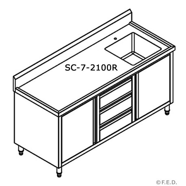 Comchef SC-7-2100R-H CABINET WITH RIGHT SINK