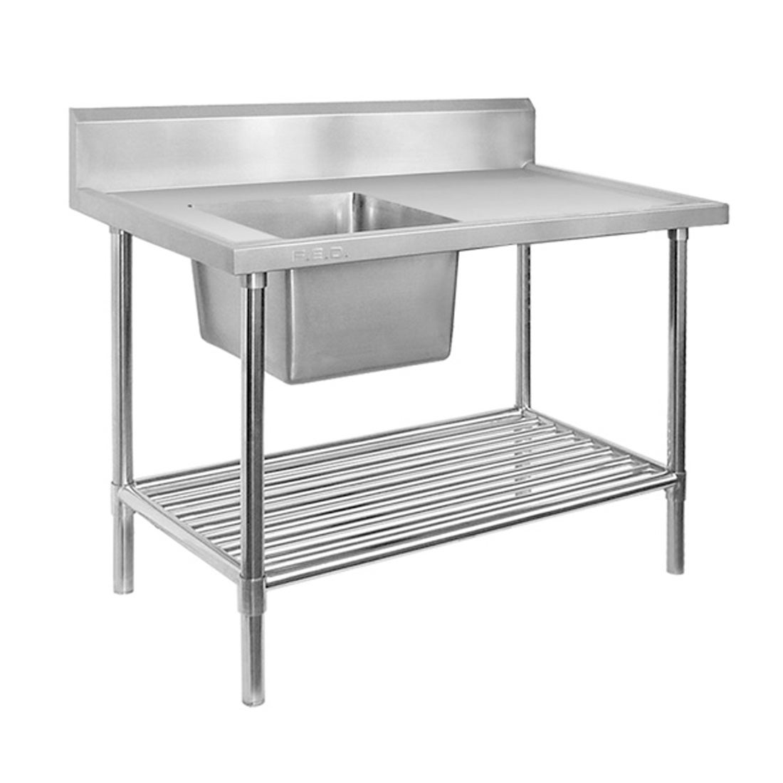 Comchef Single Left Sink Bench with Pot Undershelf SSB7-1800L/A