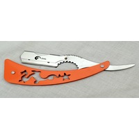 Ovial Dragon- Orange Handle Professional Stainless Steel Razor