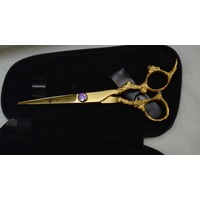 Full Body 24ct Gold Platted Scissor, Top of The Line Quality Especially designed for Professional Hair Cutting Salons. 6.5"