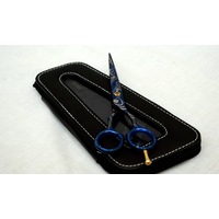 Ovial- Plasma Navy Blue Embroidered Professional Stainless Steel Scissor 6.5"
