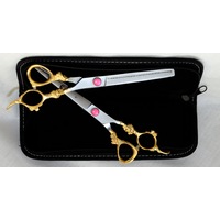 Ovial Smart Pack- 24kt Gold Platted Thinning & Trimming Scissor 8"