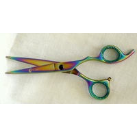 Titanium Plated Multi Colour Stainless Steel Professional Scissor 6.5"