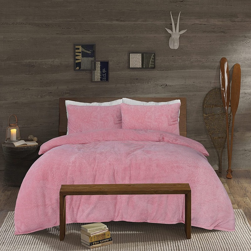 Buy Australian Linen Company Soft and Warm Polyester Teddy Fleece Queen