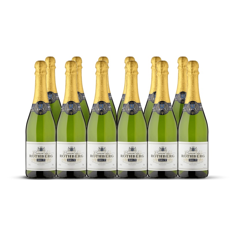 Buy 12 Bottles of Baron De Rothberg Brut Sparkling France 750ML MyDeal
