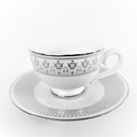 Dankotuwa Dilini Platinum 08pcs Teacups & Saucer Set