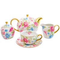 Dankotuwa Pink Garden 11pcs Tea Set
