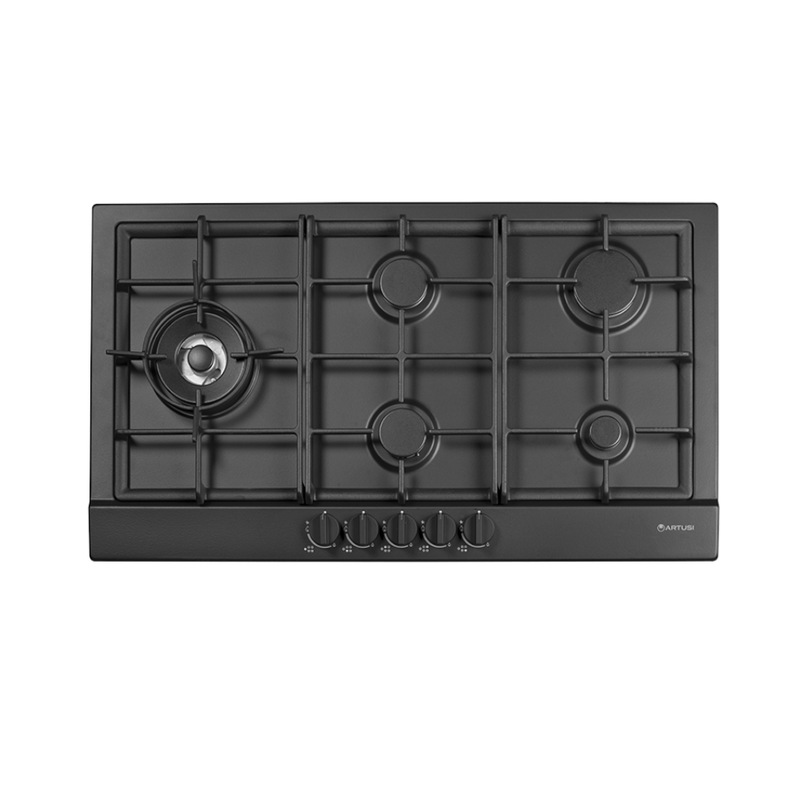 Buy Artusi Cooktop 90cm 5 Burner Gas Matte Black AGH91MB MyDeal