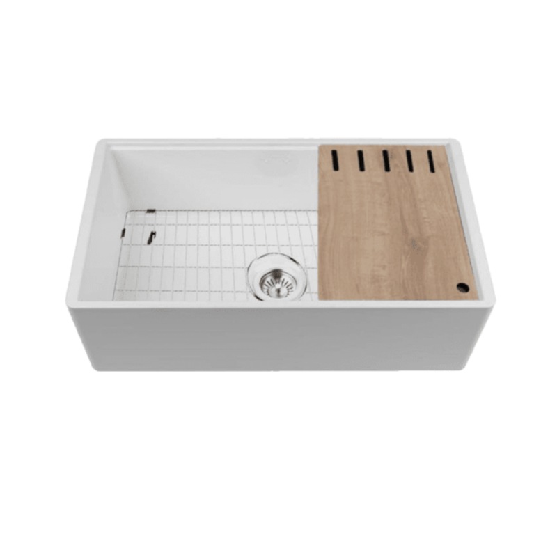 Buy Abey Chambord Legrande Double Bowl Reversible Fireclay Sink