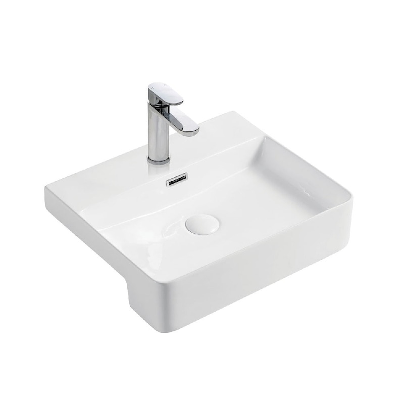 Buy Fienza Semi Recessed Basin Petra 1th 500mm White Rb4044 - Mydeal