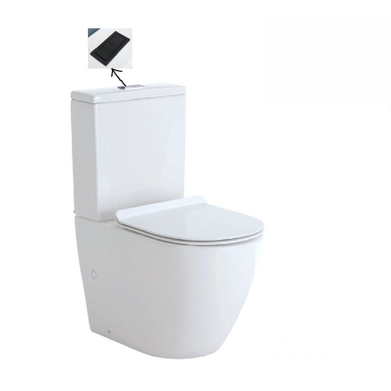 Buy Fienza Toilet Back to Wall Koko Rimless Thin Seat White Matte