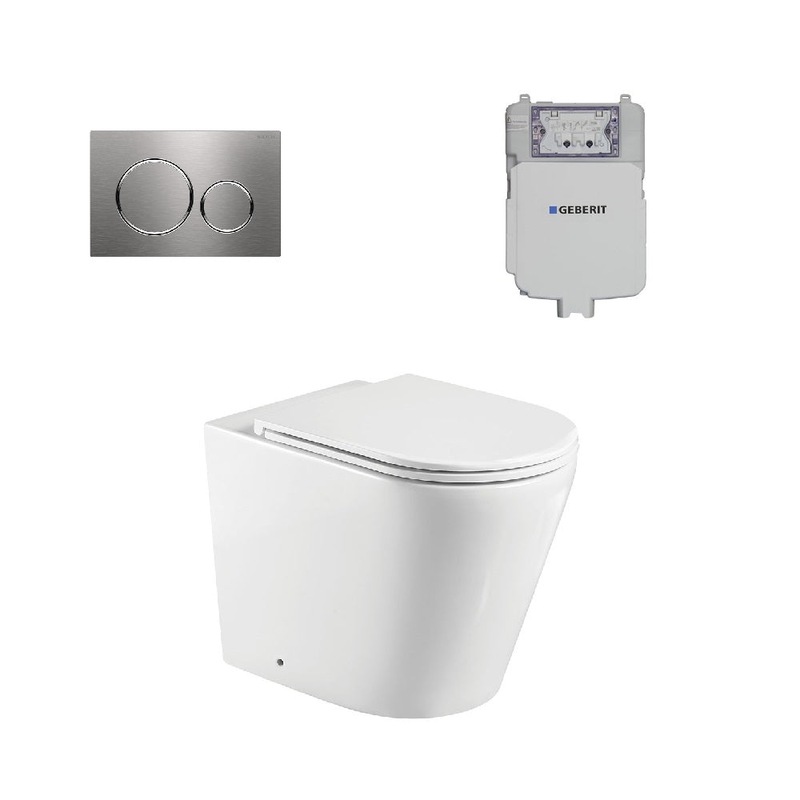 Buy Geberit Toilet Package Isabella Wall Faced Pan Slim Seat, Geberit