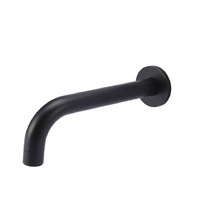 Meir Wall Spout 200mm Round Matte Black MS05