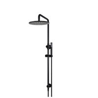 Meir Combination Shower Rail 300mm Rose, Single Function Hand Shower Round - Matte Black MZ0706-R