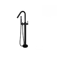 Meir Freestanding Bath Mixer with Hand Spray Round Matte Black MB09
