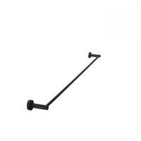 Meir Single Round Towel Rail 900mm Matte Black MR01-SR90