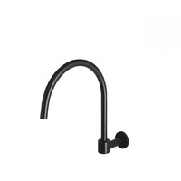 Meir Wall Swivel Spout Round Matte Black MS07