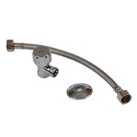 Mildon Cistern Stop with 300mm Water Hose Chrome 995WCH