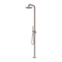 Nero Zen Outdoor Freestanding Shower Column 300mm Brushed Bronze NR162205ABZ
