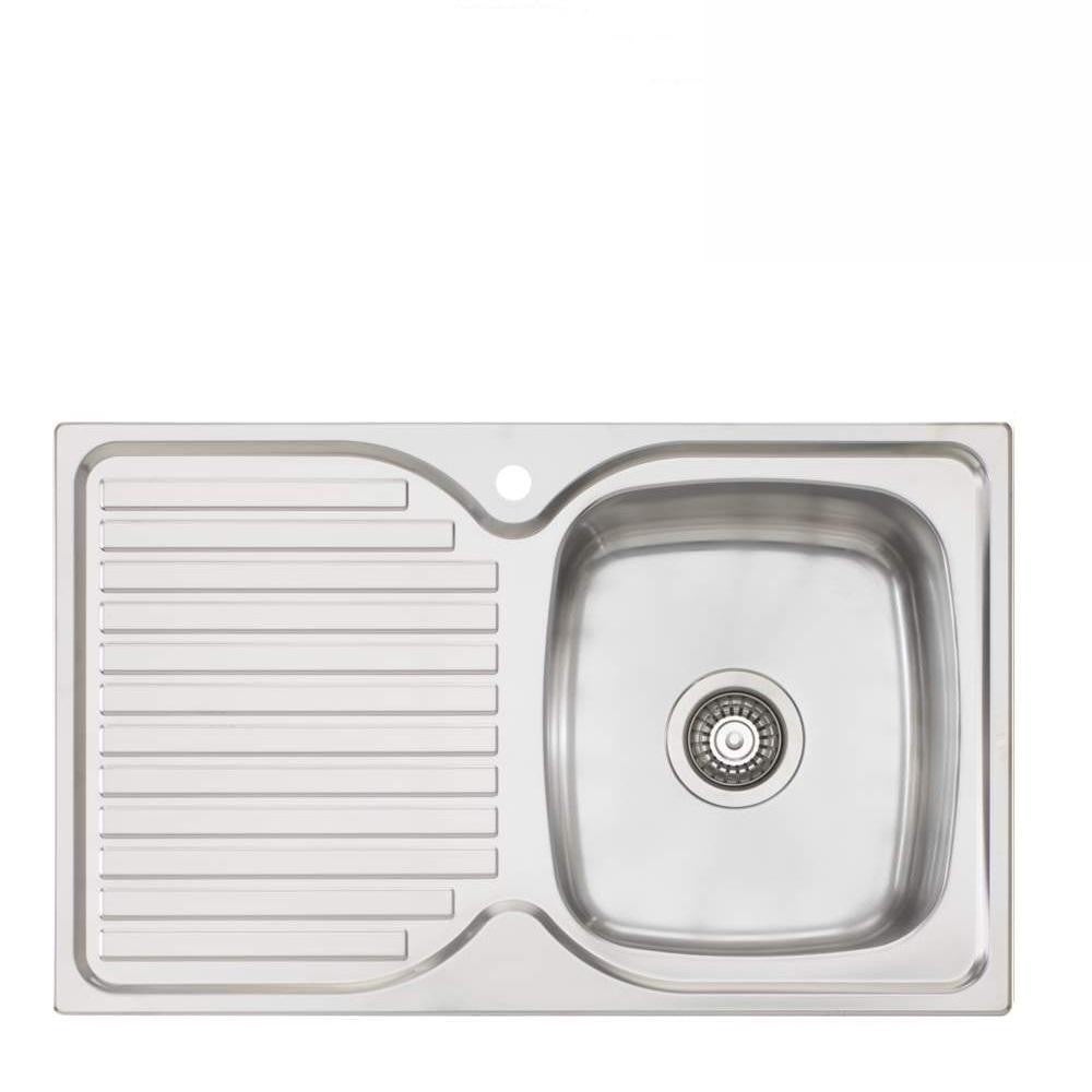 Oliveri Endeavour Sink 770mm Top Mount Right Hand Bowl Stainless Steel EE22